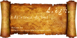Lőrincz Ábel névjegykártya